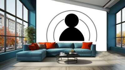 profile icon with signal connection, vector illustration icon Wall mural