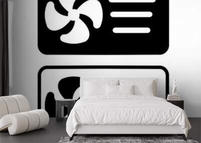 vector illustration of air source heat pump on white background Wall mural