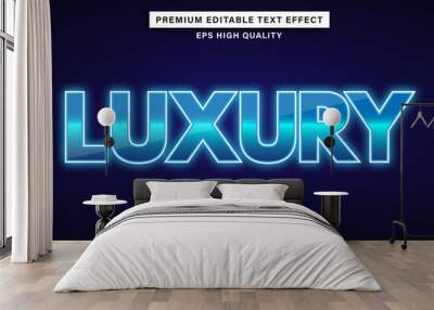 Blue luxury text effect Wall mural