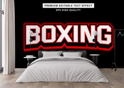 boxing editable text effect Wall mural