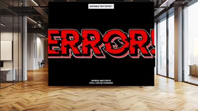 error text effect Wall mural