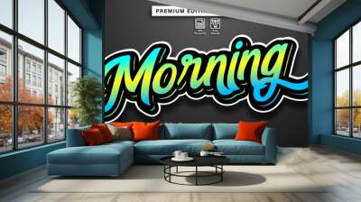 Graffiti style editable text effect Wall mural