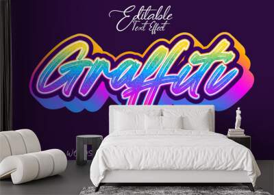 Graffiti text effect style Wall mural