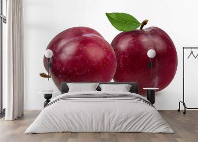 plum on a white background Wall mural