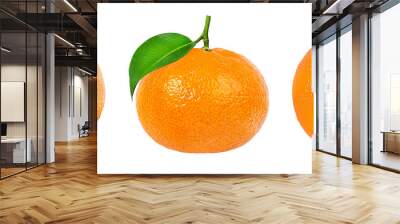 tangerine or mandarin fruit isolated on white background Wall mural