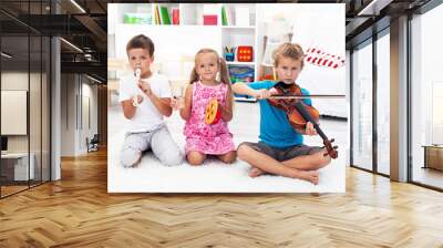 kids playing on musical instruments Wall mural