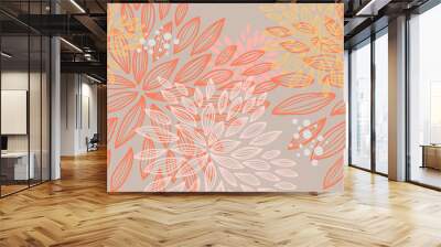 Abstract floral seamless pattern. Wall mural