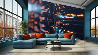 Dynamic and dramatic secure encryption coding data with copy space for source code security Wall mural