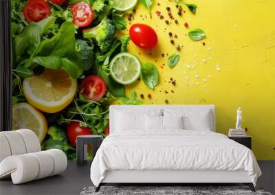 Fresh, Vibrant Ingredients for a Delicious Latin American Feast A Culinary Celebration Wall mural