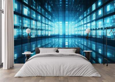 Futuristic abstract background with sci fi exterior panels and intricate design elements Wall mural