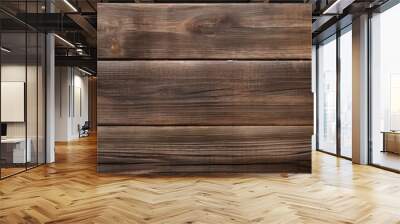 Top view of elegant and stylish dark wood texture background for design and decoration purposes Wall mural