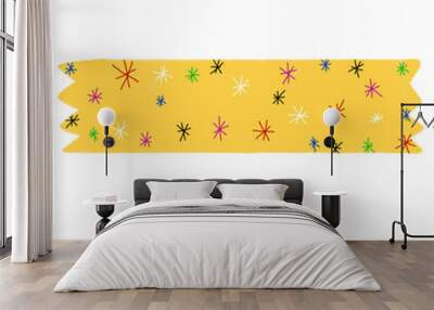 Bunch of Stars Washi Tape Illustration Wall mural