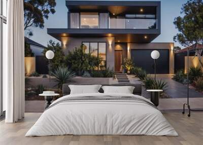 Beautiful modern home in South Australia, urban environment, modern accessories and furniture  Wall mural