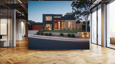 Beautiful modern home in South Australia, urban environment, modern accessories and furniture  Wall mural