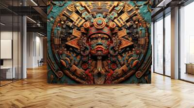 AZTEC CONCEPT ILLUSTRATION Wall mural