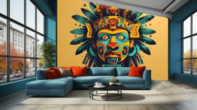 AZTEC CONCEPT ILLUSTRATION Wall mural