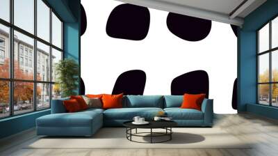 black random organic Blob shape vector illustration set Wall mural