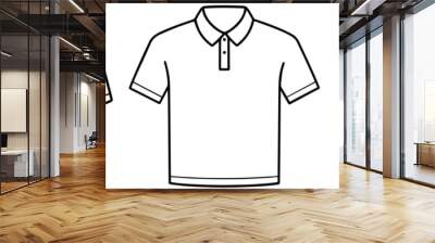 set of polo shirt vector illustration Wall mural