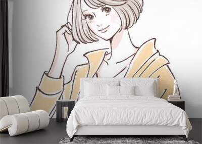 女性・女の子のイラスト素材 Wall mural