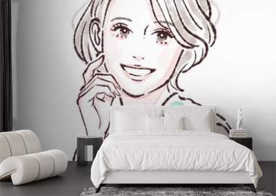 女性のイラスト素材 Wall mural