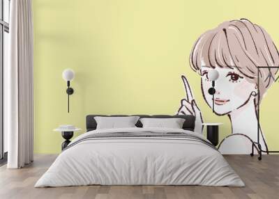 女性・女の子のイラスト素材 Wall mural