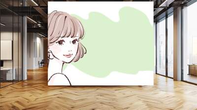 女性・女の子のイラスト素材 Wall mural