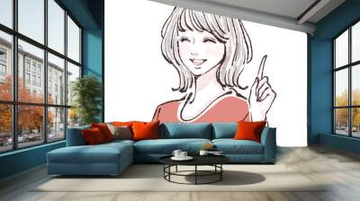 女性・女の子のイラスト素材 Wall mural