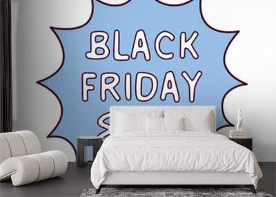 Isolated black friday discount shop promo vector illustration Wall mural