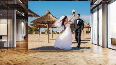 wedding on the beach Wall mural