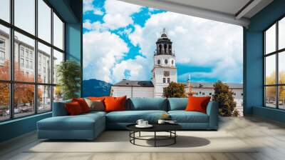 Antique building view in Old Town Salzburg, Austria Wall mural