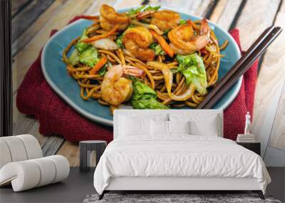 asian food noodles on the table Wall mural