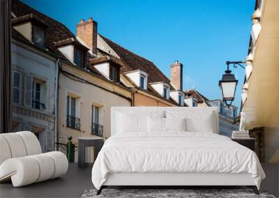 Street view of old village Provins in France Wall mural