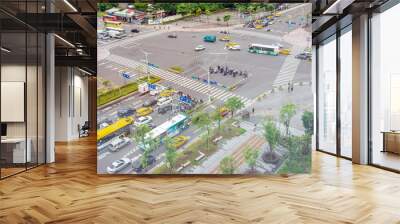 TAIPEI, TAIWAN - July 2, 2019: Urban traffic street view in Taipei, Taiwan Wall mural