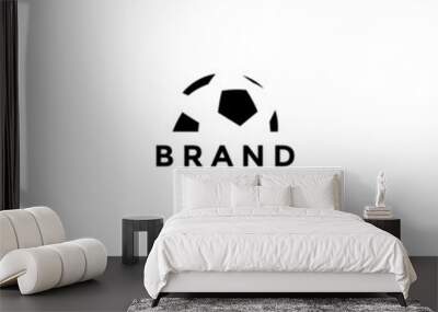 Silhouette Logo Design of Half Soccer Ball. Simple silhouette logo design of half soccer ball resembling the dome of the stadium building. Wall mural