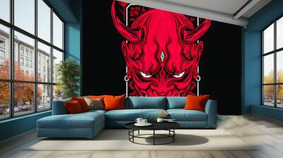 japanese oni mask Wall mural