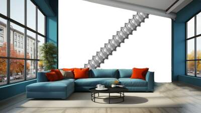 Screw on a white background Wall mural