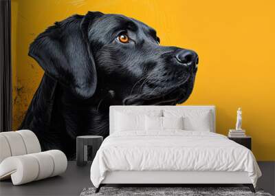 black labrador retriever Wall mural