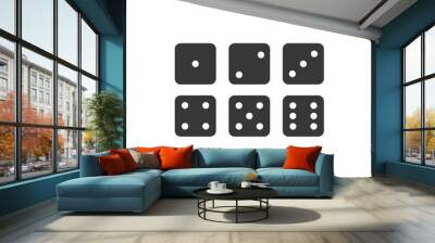 game dice cubes on a white background. vector illustration Wall mural