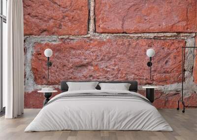 Old red brick wall background texture Wall mural