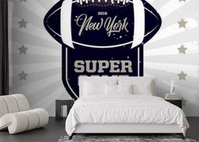 modern professional poster american football and rugby game Wall mural