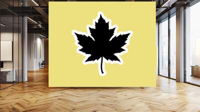 maple leaf icon. vector illustration Wall mural