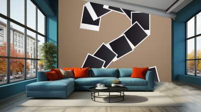 figure two of polaroid photos. vector illustration. Wall mural