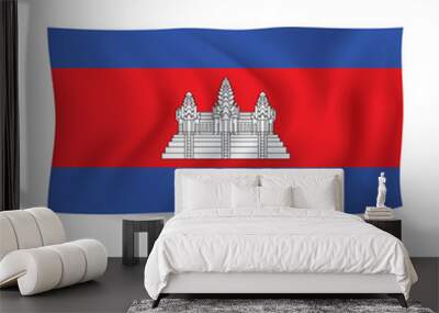 Flag of Cambodia Wall mural