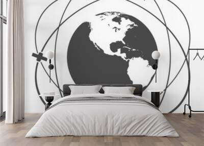 Satellite orbit Wall mural