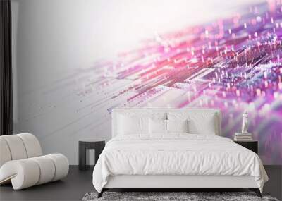 Abstract modern white background focusing on simplicity and minimalist design. Wall mural