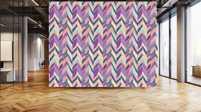 chevron doodle pattern . seamless texture pattern. abstract background Wall mural