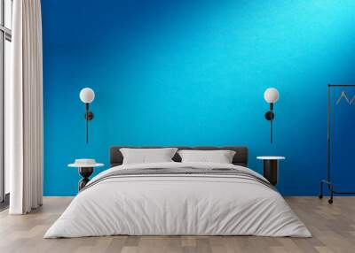 Abstract blue gradient paper texture background empty space backdrop studio room. Wall mural