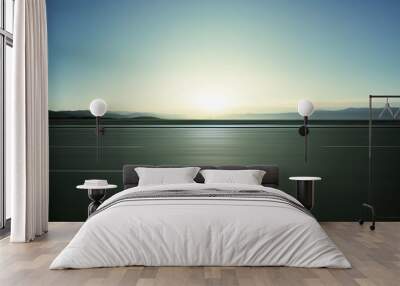 nature mountain view motion blur highway Wall mural