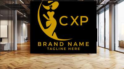 CXP fashion logo. CXP  Beauty fashion house. modeling dress jewelry. CXP fashion technology  Monogram logo design for entrepreneur and best business icon. 
 Wall mural