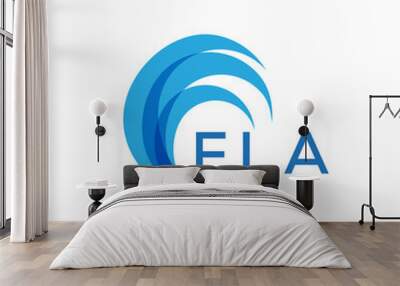 FLA letter logo. FLA blue image on white background. FLA Monogram logo design for entrepreneur and business. . FLA best icon.
 Wall mural